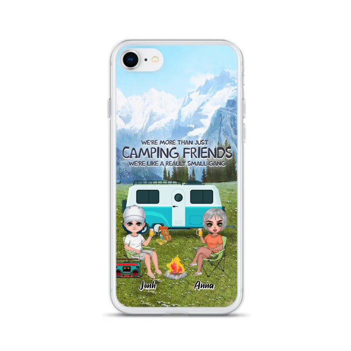 Custom Personalized Mountain Camping Friends Phone Case - Upto 8 People - Best Gift For Camping Lovers - Case For iPhone And Samsung