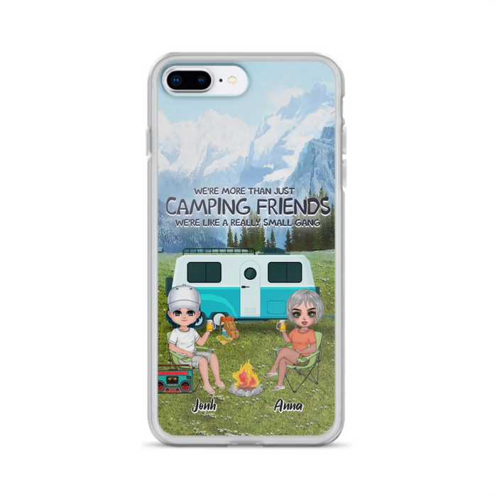 Custom Personalized Mountain Camping Friends Phone Case - Upto 8 People - Best Gift For Camping Lovers - Case For iPhone And Samsung