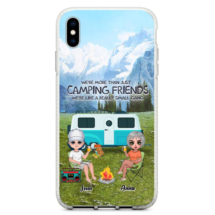 Custom Personalized Mountain Camping Friends Phone Case - Upto 8 People - Best Gift For Camping Lovers - Case For iPhone And Samsung