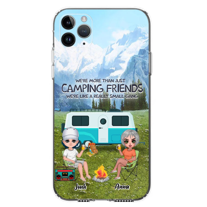 Custom Personalized Mountain Camping Friends Phone Case - Upto 8 People - Best Gift For Camping Lovers - Case For iPhone And Samsung