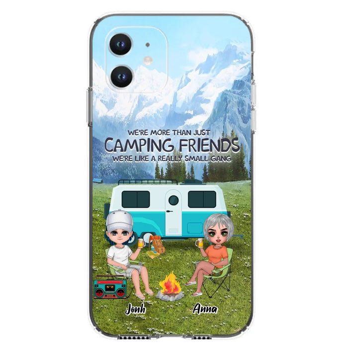 Custom Personalized Mountain Camping Friends Phone Case - Upto 8 People - Best Gift For Camping Lovers - Case For iPhone And Samsung