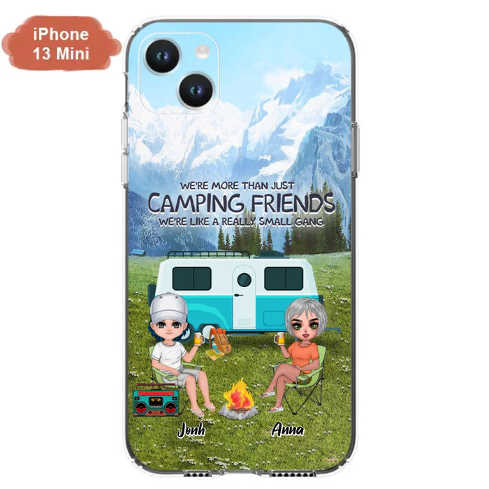 Custom Personalized Mountain Camping Friends Phone Case - Upto 8 People - Best Gift For Camping Lovers - Case For iPhone And Samsung