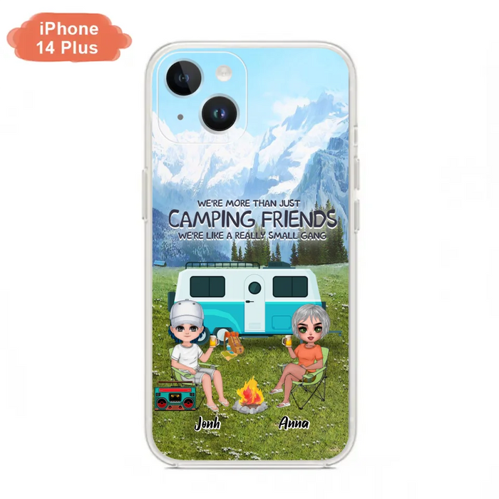 Custom Personalized Mountain Camping Friends Phone Case - Upto 8 People - Best Gift For Camping Lovers - Case For iPhone And Samsung