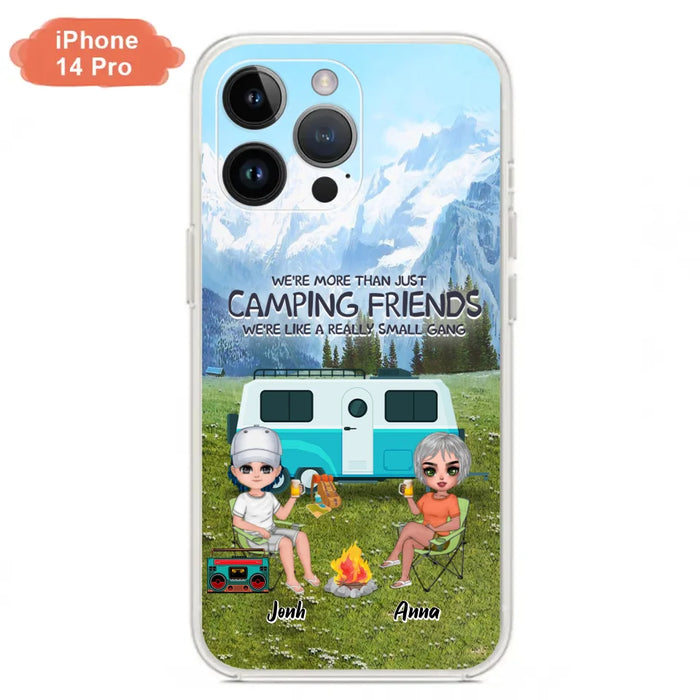 Custom Personalized Mountain Camping Friends Phone Case - Upto 8 People - Best Gift For Camping Lovers - Case For iPhone And Samsung