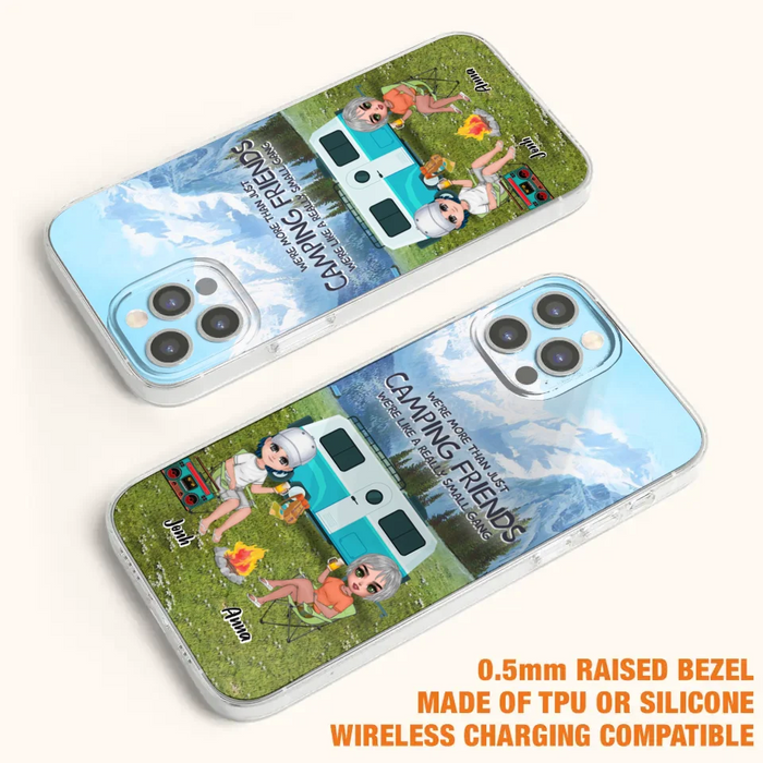 Custom Personalized Mountain Camping Friends Phone Case - Upto 8 People - Best Gift For Camping Lovers - Case For iPhone And Samsung