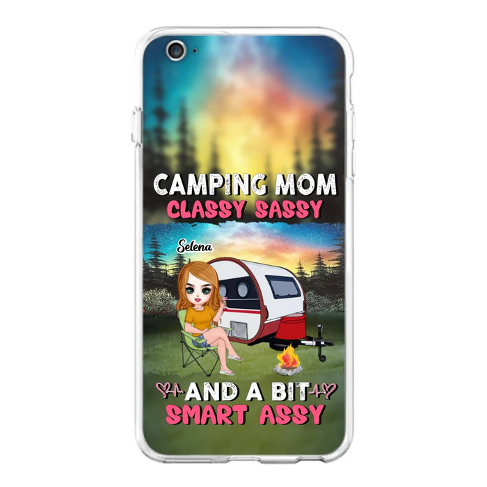 Custom Personalized Camping Mom Phone Case - Gift Idea For Camping Lover/ Mother's Day - Camping Mom Classy Sassy And A Bit Smart Assy - Case For iPhone And Samsung