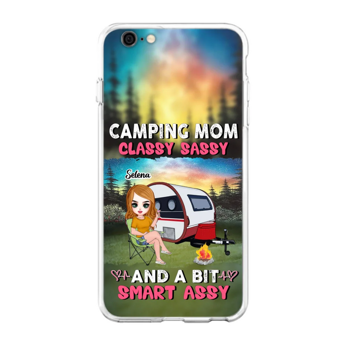 Custom Personalized Camping Mom Phone Case - Gift Idea For Camping Lover/ Mother's Day - Camping Mom Classy Sassy And A Bit Smart Assy - Case For iPhone And Samsung