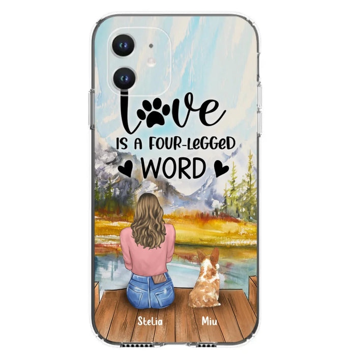 Custom Personalized Pet Mom/Pet Dad Phone Case - Gift for Dog Lovers/Cat Lovers - Up to 4 Pets - Life is better with fur babies