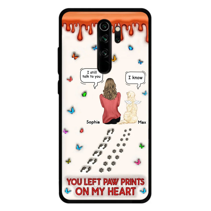 Custom Personalized Memorial Dog Phone Case - Memorial Gift Idea For Pet Owner - Case For Xiaomi/ Oppo/ Huawei - You Left Paw Prints On My Heart