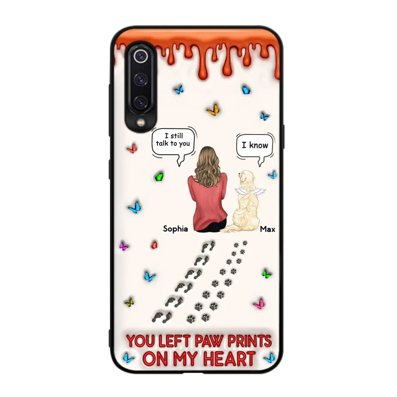 Custom Personalized Memorial Dog Phone Case - Memorial Gift Idea For Pet Owner - Case For Xiaomi/ Oppo/ Huawei - You Left Paw Prints On My Heart