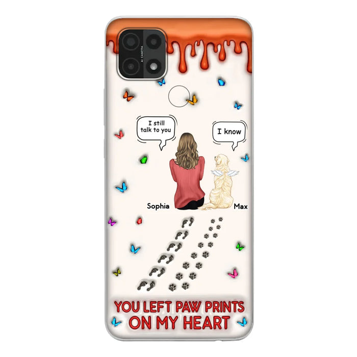 Custom Personalized Memorial Dog Phone Case - Memorial Gift Idea For Pet Owner - Case For Xiaomi/ Oppo/ Huawei - You Left Paw Prints On My Heart