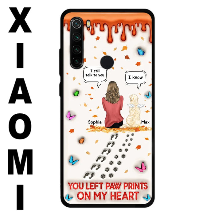 Custom Personalized Memorial Dog Phone Case - Memorial Gift Idea For Pet Lover - Case For Xiaomi/ Oppo/ Huawei - You Left Paw Prints On My Heart