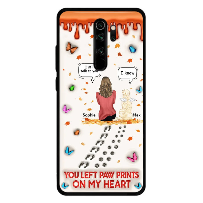 Custom Personalized Memorial Dog Phone Case - Memorial Gift Idea For Pet Lover - Case For Xiaomi/ Oppo/ Huawei - You Left Paw Prints On My Heart