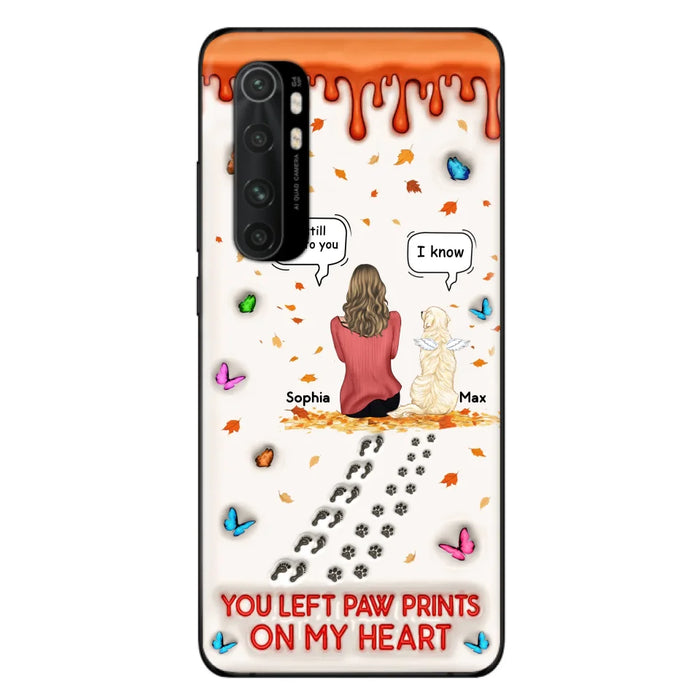 Custom Personalized Memorial Dog Phone Case - Memorial Gift Idea For Pet Lover - Case For Xiaomi/ Oppo/ Huawei - You Left Paw Prints On My Heart