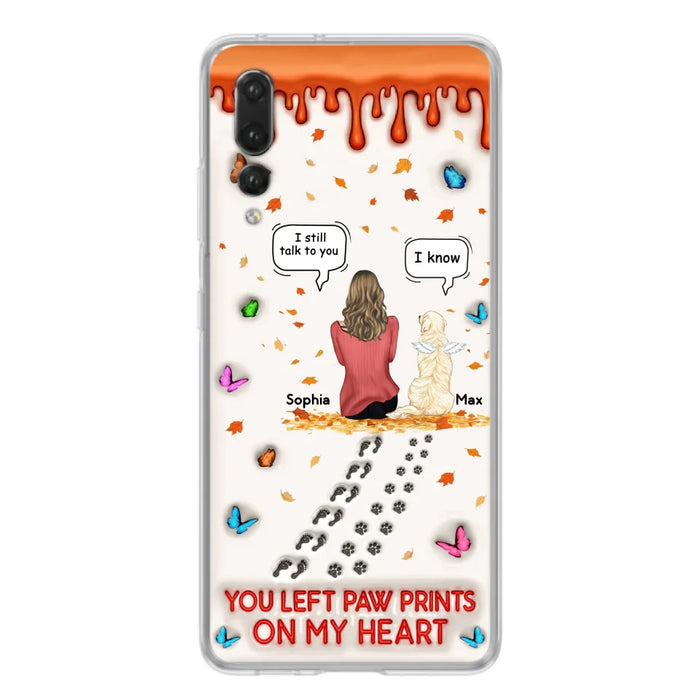 Custom Personalized Memorial Dog Phone Case - Memorial Gift Idea For Pet Lover - Case For Xiaomi/ Oppo/ Huawei - You Left Paw Prints On My Heart