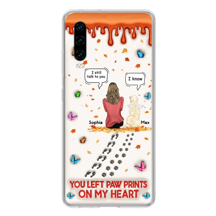 Custom Personalized Memorial Dog Phone Case - Memorial Gift Idea For Pet Lover - Case For Xiaomi/ Oppo/ Huawei - You Left Paw Prints On My Heart