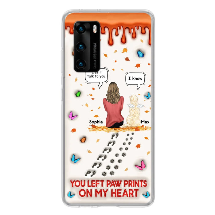 Custom Personalized Memorial Dog Phone Case - Memorial Gift Idea For Pet Lover - Case For Xiaomi/ Oppo/ Huawei - You Left Paw Prints On My Heart