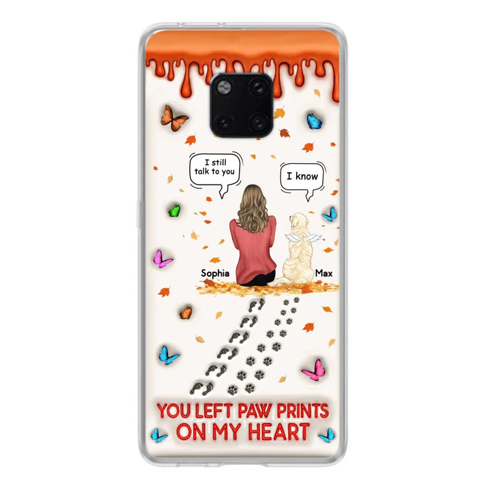 Custom Personalized Memorial Dog Phone Case - Memorial Gift Idea For Pet Lover - Case For Xiaomi/ Oppo/ Huawei - You Left Paw Prints On My Heart