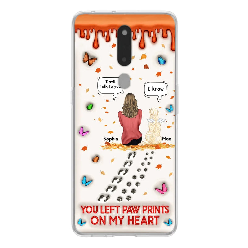 Custom Personalized Memorial Dog Phone Case - Memorial Gift Idea For Pet Lover - Case For Xiaomi/ Oppo/ Huawei - You Left Paw Prints On My Heart