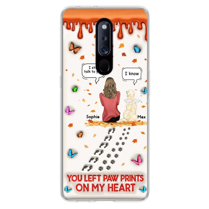 Custom Personalized Memorial Dog Phone Case - Memorial Gift Idea For Pet Lover - Case For Xiaomi/ Oppo/ Huawei - You Left Paw Prints On My Heart