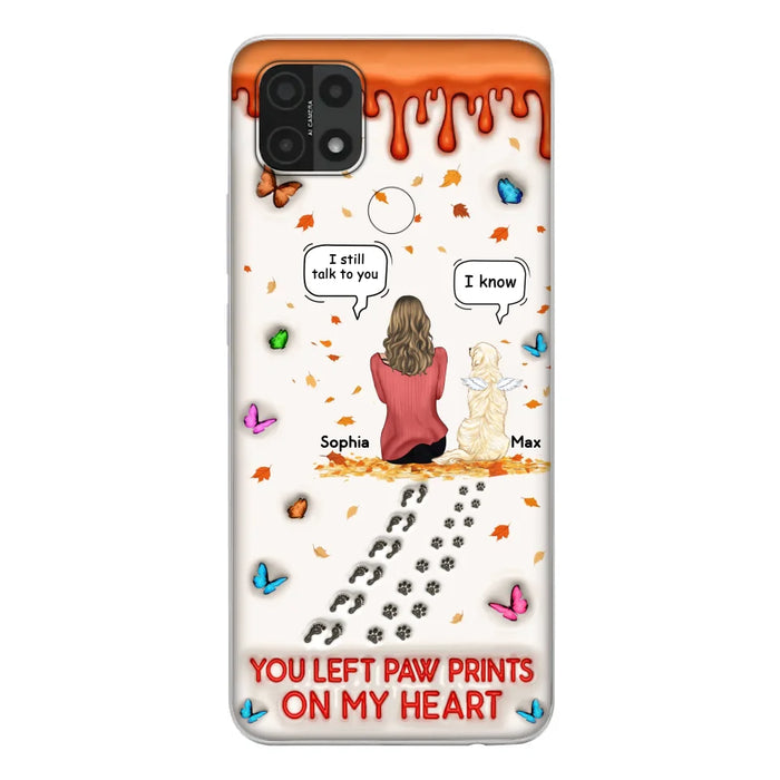 Custom Personalized Memorial Dog Phone Case - Memorial Gift Idea For Pet Lover - Case For Xiaomi/ Oppo/ Huawei - You Left Paw Prints On My Heart