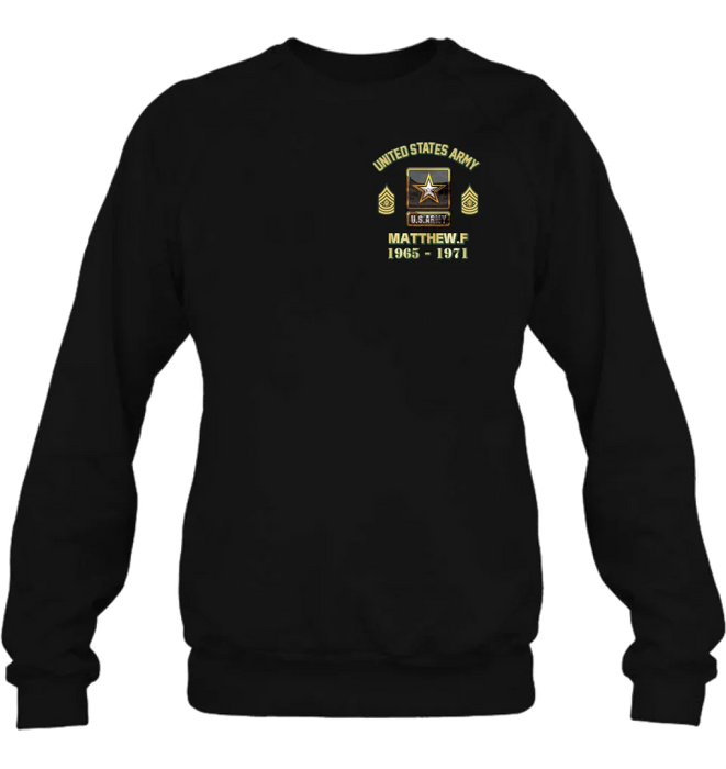 Custom Personalized Veteran Shirt/Hoodie - Gift Idea for Veteran - Custom Name Logo Rank