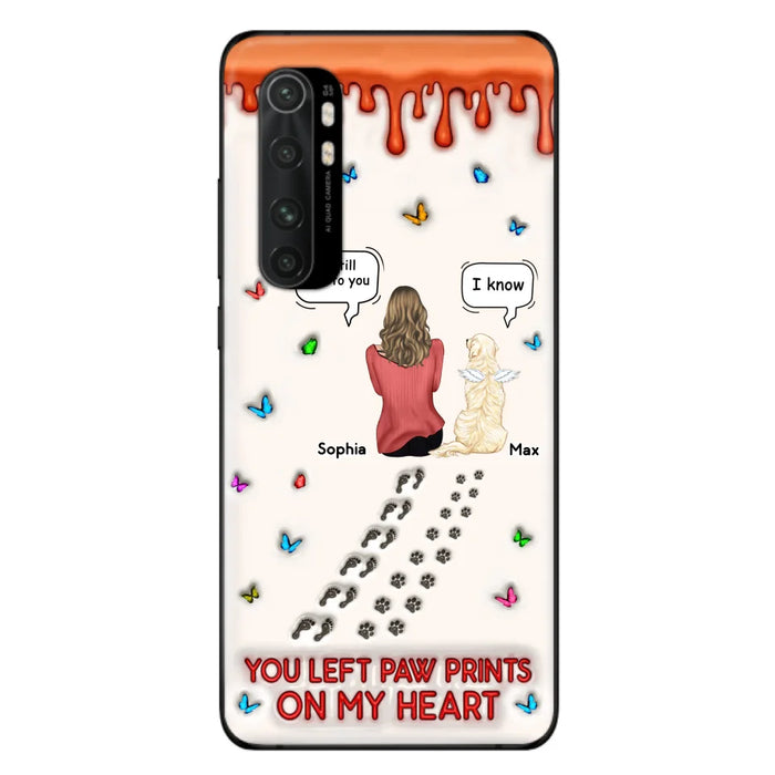 Custom Personalized Memorial Pet Phone Case - Memorial Gift Idea For Pet Owner - Case For Xiaomi/ Oppo/ Huawei - You Left Paw Prints On My Heart