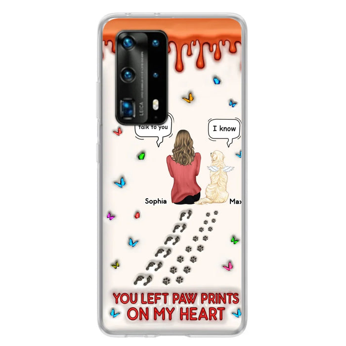 Custom Personalized Memorial Pet Phone Case - Memorial Gift Idea For Pet Owner - Case For Xiaomi/ Oppo/ Huawei - You Left Paw Prints On My Heart