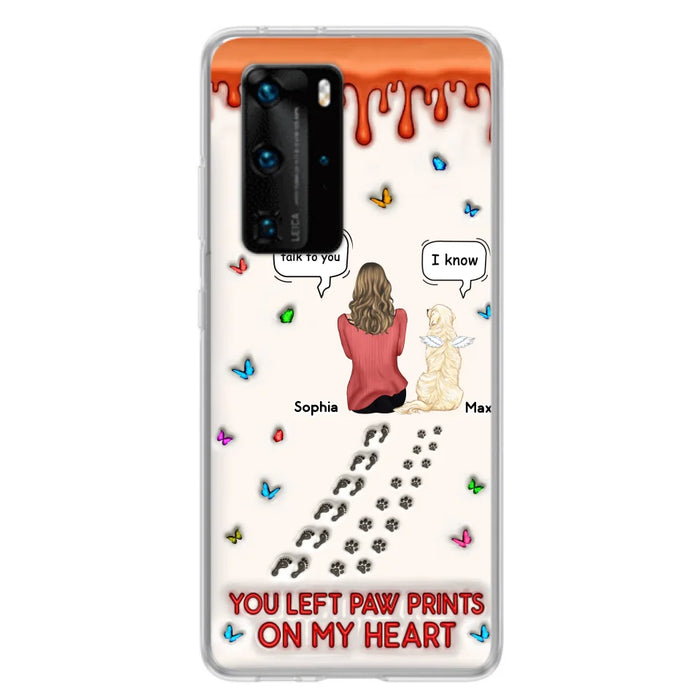 Custom Personalized Memorial Pet Phone Case - Memorial Gift Idea For Pet Owner - Case For Xiaomi/ Oppo/ Huawei - You Left Paw Prints On My Heart