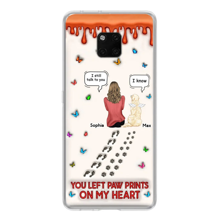 Custom Personalized Memorial Pet Phone Case - Memorial Gift Idea For Pet Owner - Case For Xiaomi/ Oppo/ Huawei - You Left Paw Prints On My Heart