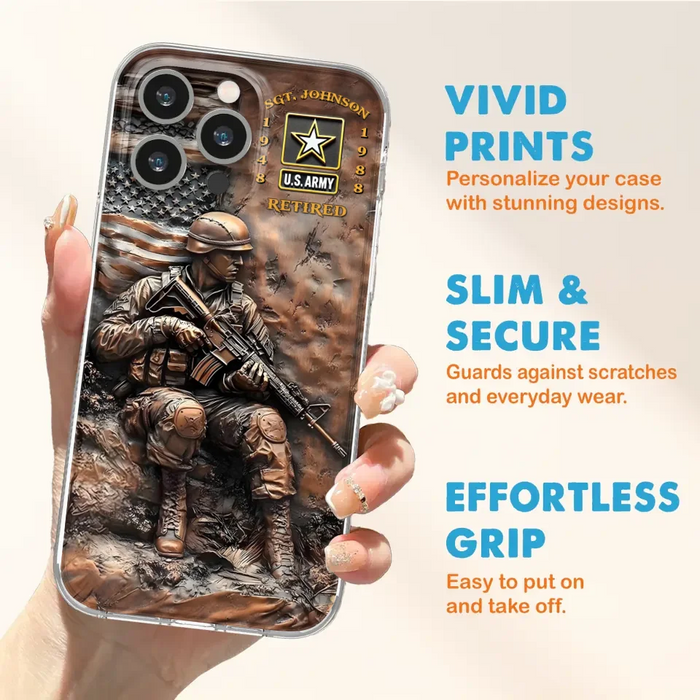 Custom Personalized Veteran Phone Case - Gift Idea For Veteran - Case For iPhone/ Samsung