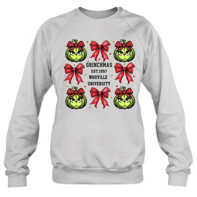 Personalized Grinchmas University T-shirt/Long Sleeve/Sweatshirt/Hoodie - Gift Idea For Christmas