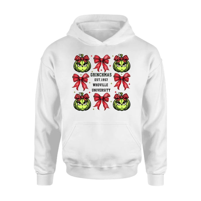 Custom Personalized Grinchmas University T-shirt/ Long Sleeve/ Sweatshirt/ Hoodie - Gift Idea For Christmas