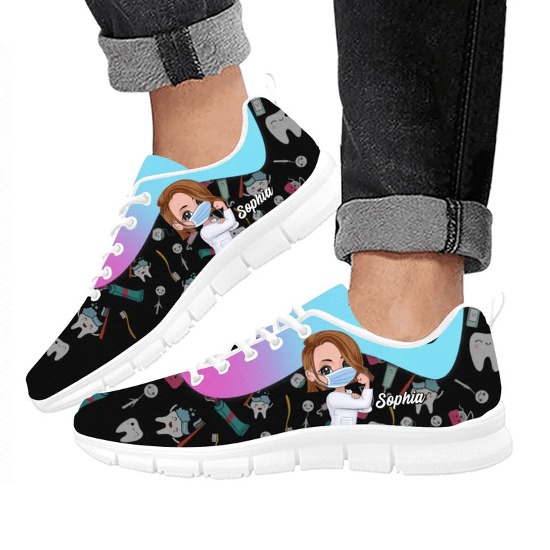 Personalized Dental Gift Shoes - Perfect Gift for Dentists - Black Background