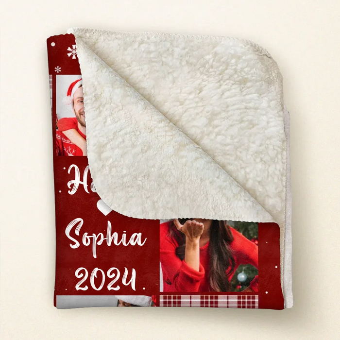 Custom Personalized Couple Quilt/ Fleece Throw Blanket - Christmas Gift Idea For Couple - Upload Photo