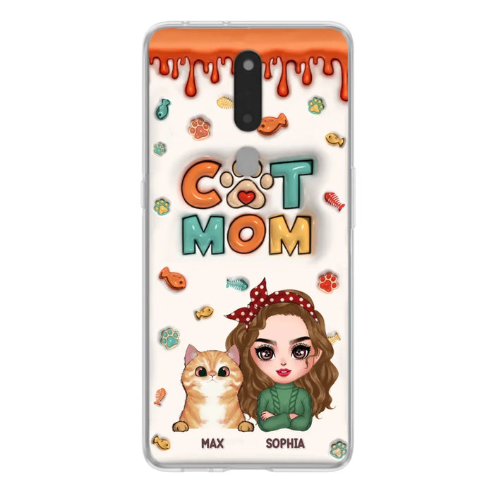 Custom Personalized Cat Mom Oppo/ Xiaomi/ Huawei Phone Case - Christmas Gift Idea For Cat Lover - Upto 4 Cats