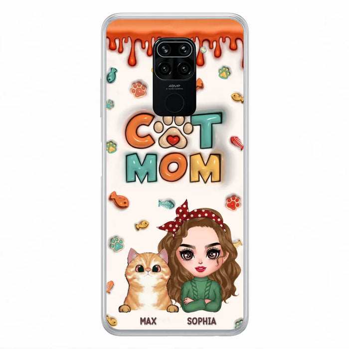 Custom Personalized Cat Mom Oppo/ Xiaomi/ Huawei Phone Case - Christmas Gift Idea For Cat Lover - Upto 4 Cats