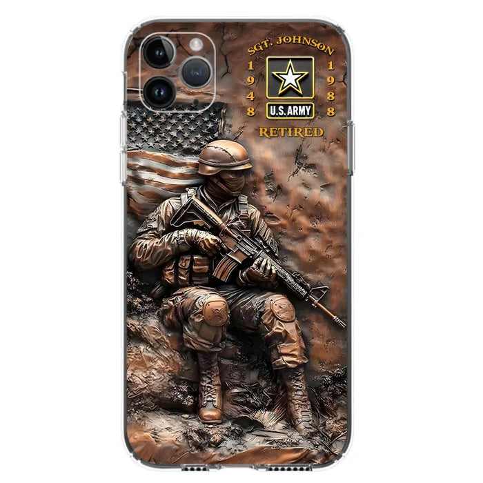 Custom Personalized Veteran Phone Case - Retired Gift Idea For Veteran - Case For iPhone/ Samsung