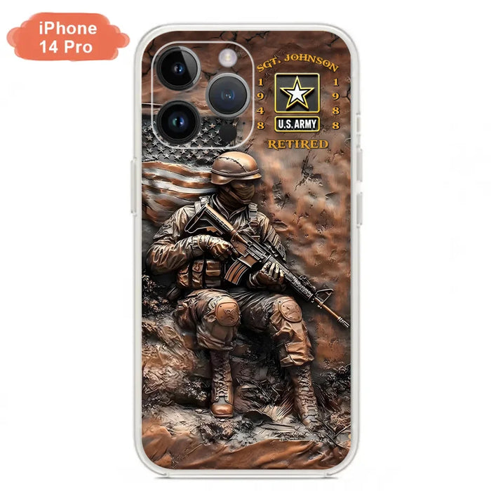 Custom Personalized Veteran Phone Case - Retired Gift Idea For Veteran - Case For iPhone/ Samsung