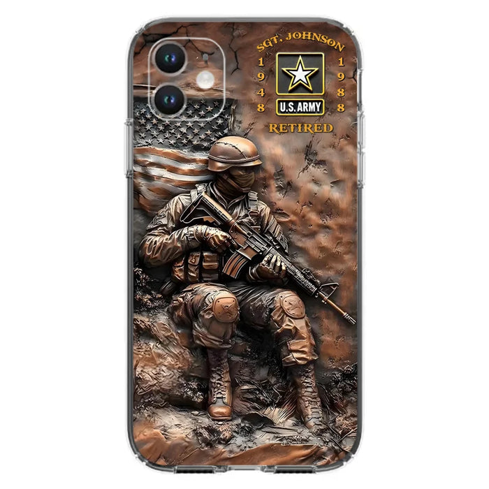 Custom Personalized Veteran Phone Case - Retired Gift Idea For Veteran - Case For iPhone/ Samsung