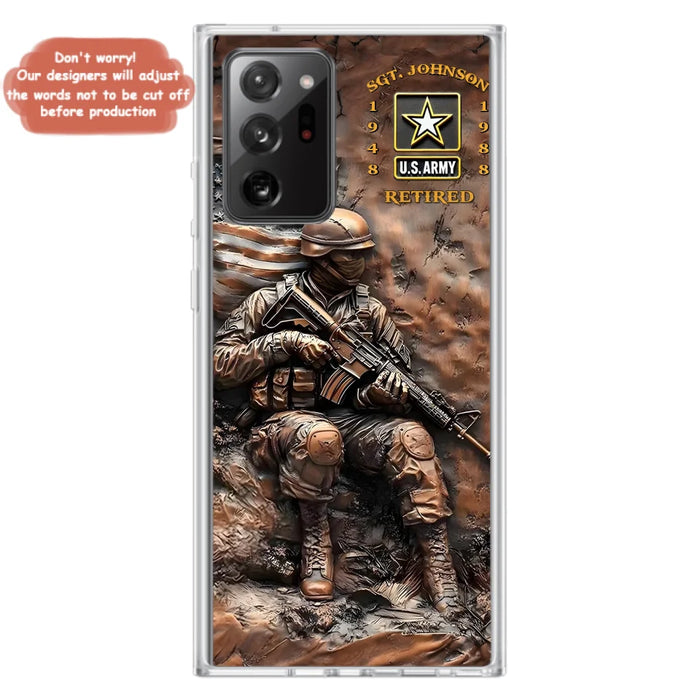 Custom Personalized Veteran Phone Case - Retired Gift Idea For Veteran - Case For iPhone/ Samsung