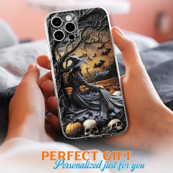 Custom Personalized Witch Phone Case For iPhone/ Samsung- Halloween/ Birthday Gift Idea For Yourself, Women, Witch Lovers