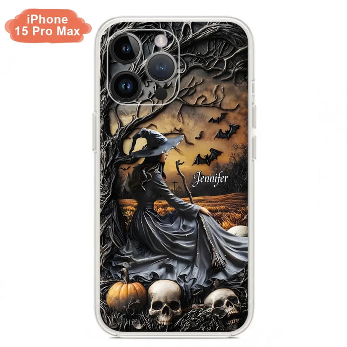 Custom Personalized Witch Phone Case For iPhone/ Samsung- Halloween/ Birthday Gift Idea For Yourself, Women, Witch Lovers