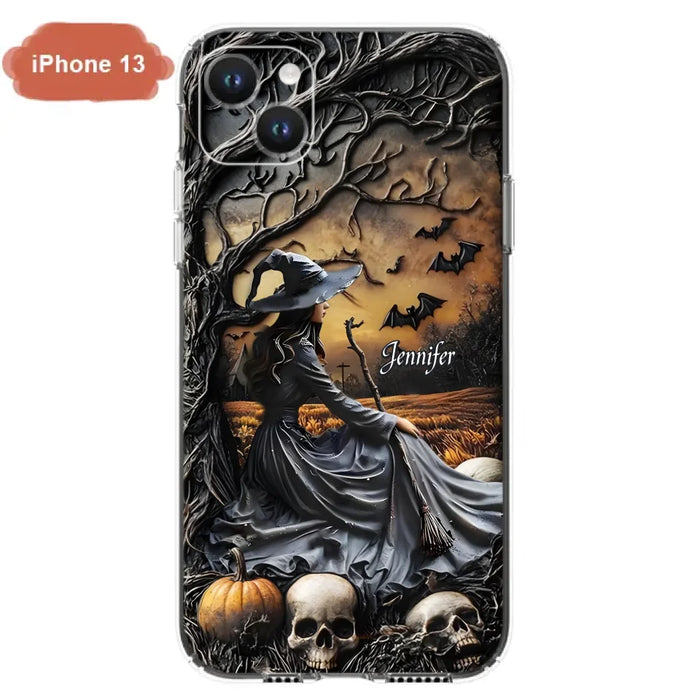 Custom Personalized Witch Phone Case For iPhone/ Samsung- Halloween/ Birthday Gift Idea For Yourself, Women, Witch Lovers