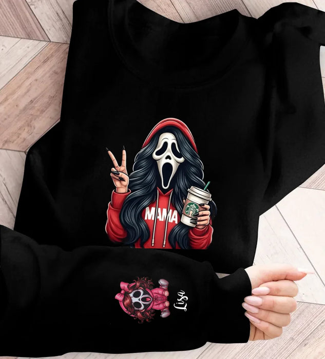 Custom Personalized Mama Horror AOP Sweater - Up to 6 Kids - Halloween Gift Idea For Mother