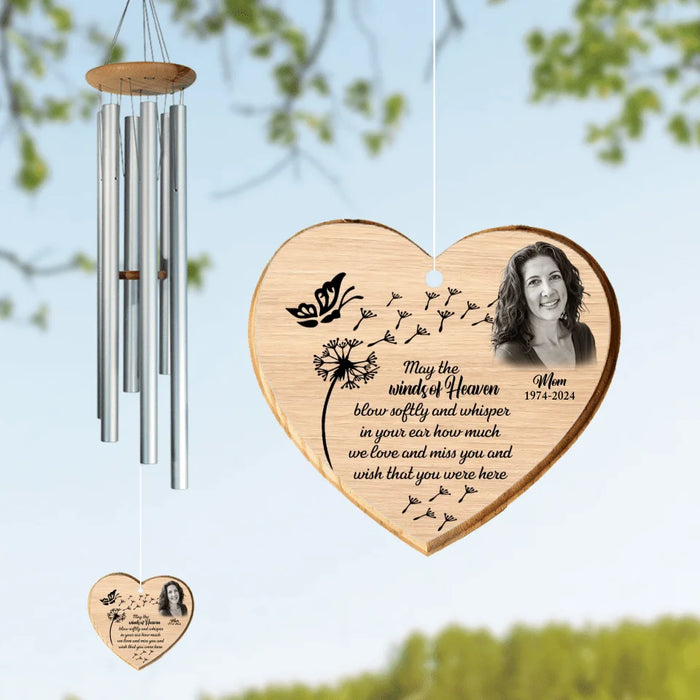 Custom Personalized Memorial Wind Chime - Memorial Gift Idea For Family - Winds Of Heaven