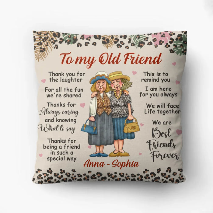 Custom Personalized Old Friend Pillow Cover - Gift Idea For Old Friend - Thanks For Being A Friend In Such A Special Way