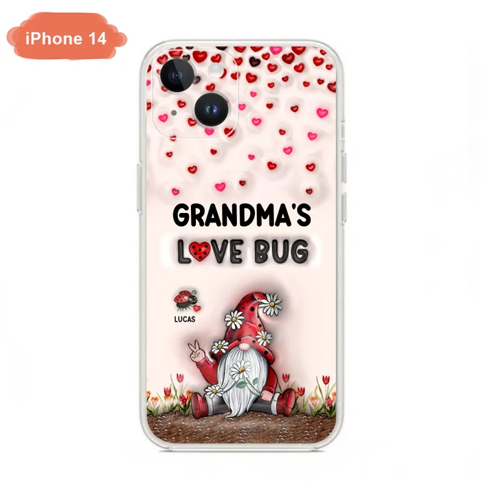 Custom Personalized Grandma's Love Bugs Phone Case - Upto 12 Kids - Mother's Day Gift Idea for Grandma/ Mom - Case for iPhone/ Samsung