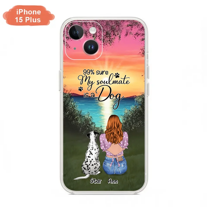 Custom Personalized Dog Mom Phone Case - Up to 4 Dogs - Gift Idea For Dog Lover - Just A Girl Who Loves Dogs - Case For iPhone And Samsung