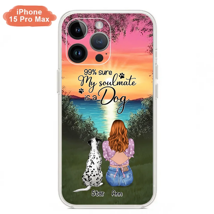 Custom Personalized Dog Mom Phone Case - Up to 4 Dogs - Gift Idea For Dog Lover - Just A Girl Who Loves Dogs - Case For iPhone And Samsung